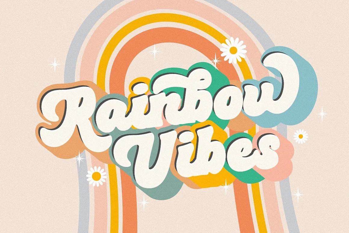 Happy Monday - Retro Groovy Fonts