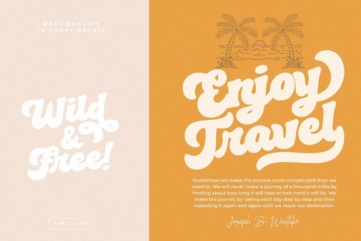 Happy Monday - Retro Groovy Fonts