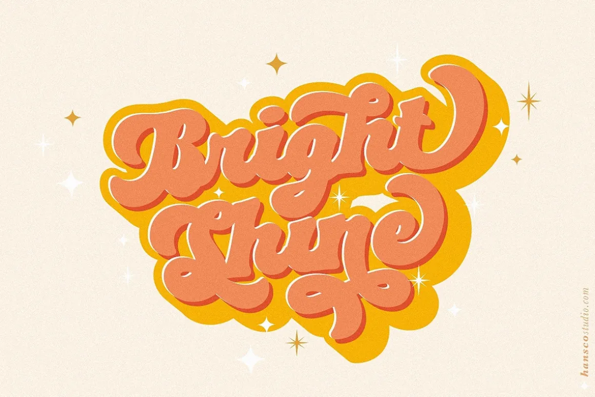 Happy Monday - Retro Groovy Fonts