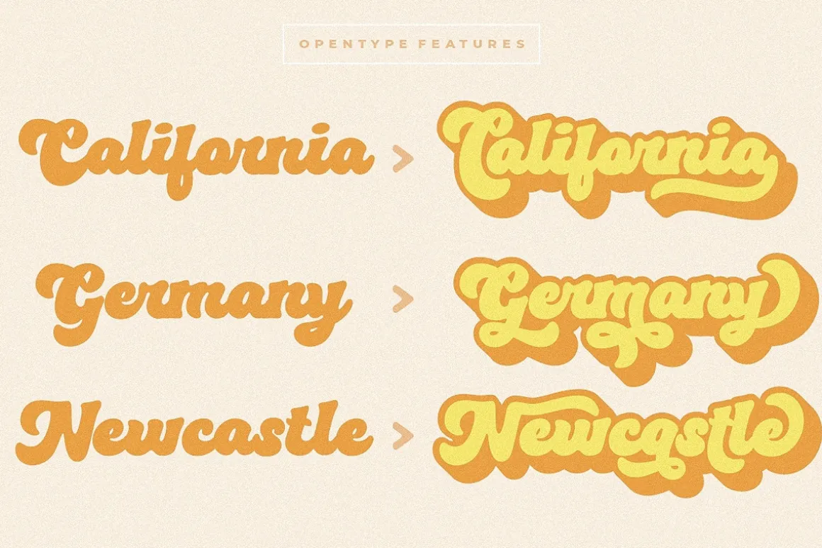 Happy Monday - Retro Groovy Fonts