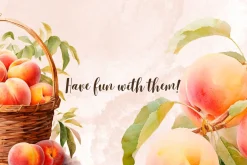 Happy Peaches Watercolor Clipart