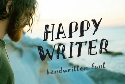 HAPPY WRITER handwritten retro font