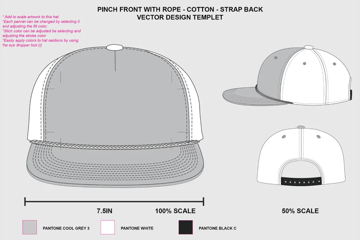 Hat Template - Pinch Hat