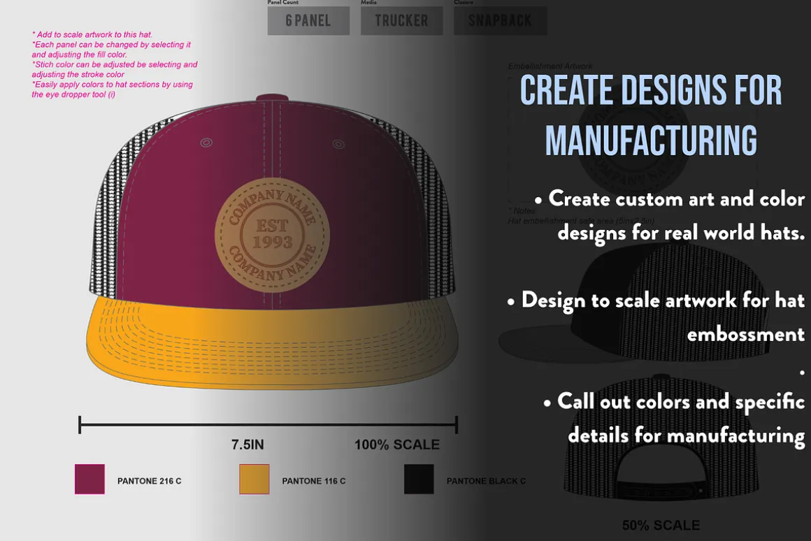 Hat Template - Pinch Hat