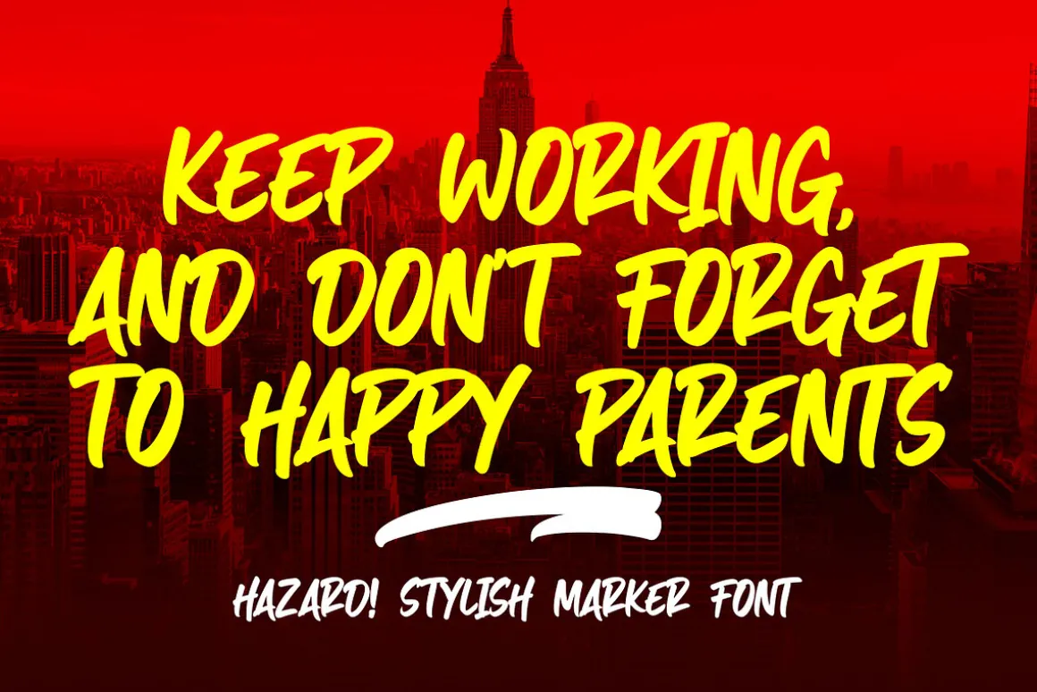 Hazard! STYLISH MARKER FONT