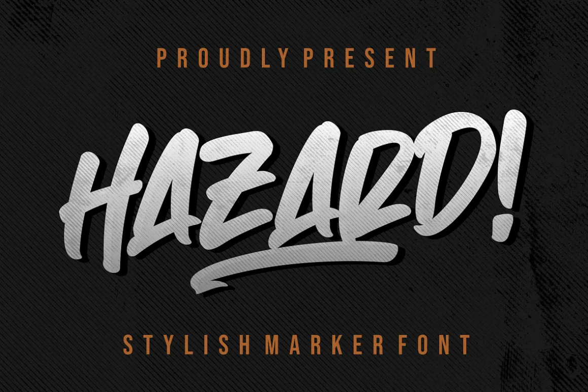 Hazard! STYLISH MARKER FONT