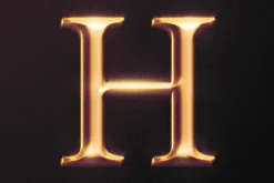 HD Photoshop Gold, text logo FX