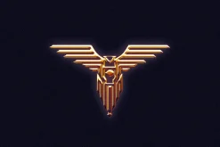 HD Photoshop Gold, text logo FX