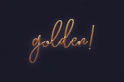 HD Photoshop Gold, text logo FX