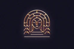 HD Photoshop Gold, text logo FX
