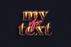 HD Photoshop Gold, text logo FX