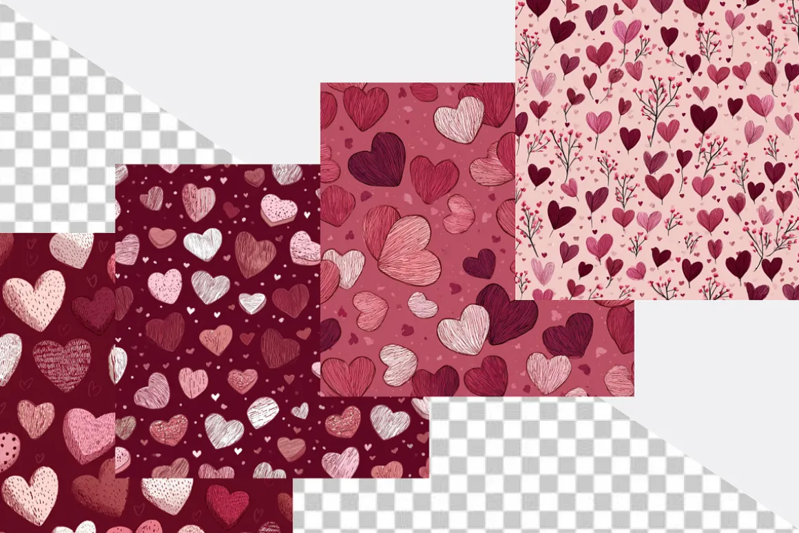 Heart Valentines Seamless Pattern