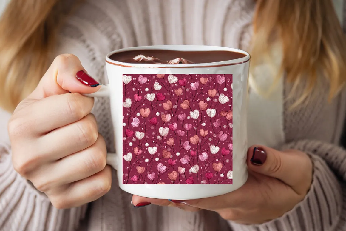 Heart Valentines Seamless Pattern