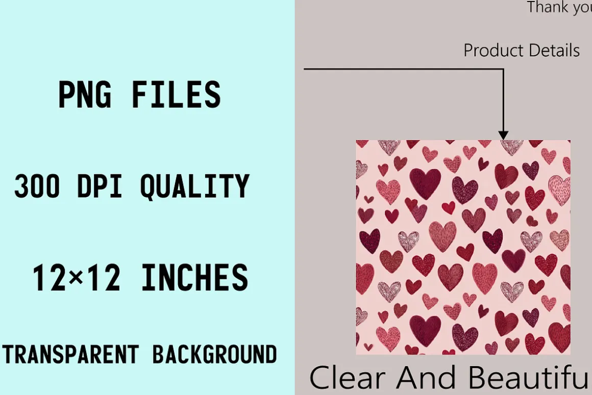 Heart Valentines Seamless Pattern