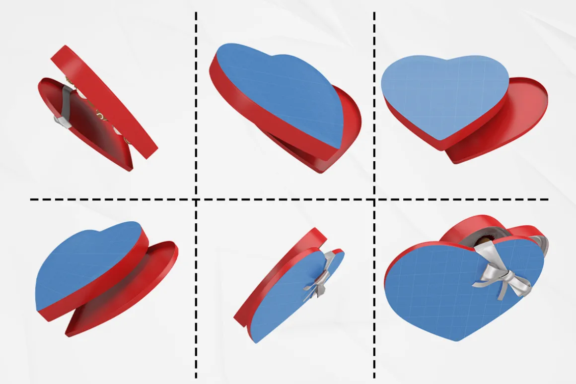Heart Chocolate Box Mockup Kit