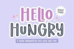Hello Hungry A Inline Font