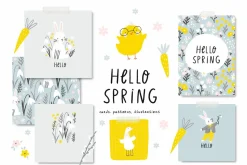 Hello Spring - cards and patterns