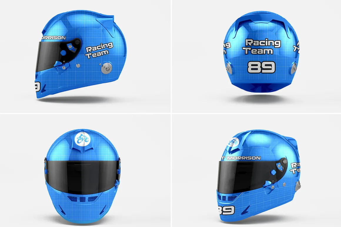Helmet Mockup - 4 views