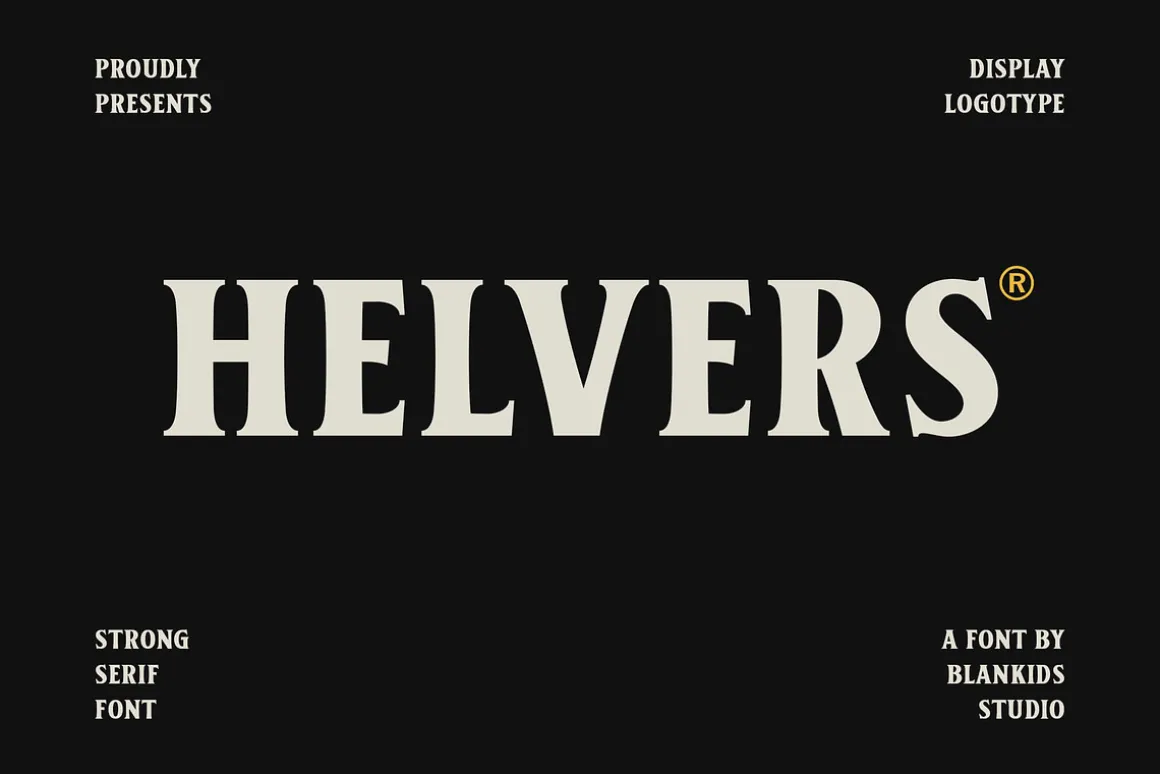 Helvers - Strong Bold Serif Font