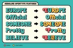 Heroline - Retro Font