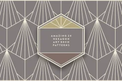 Hexagon ArtDeco Seamless Patterns