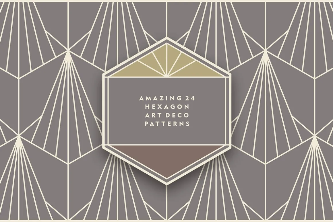 Hexagon ArtDeco Seamless Patterns