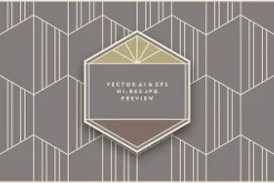 Hexagon ArtDeco Seamless Patterns