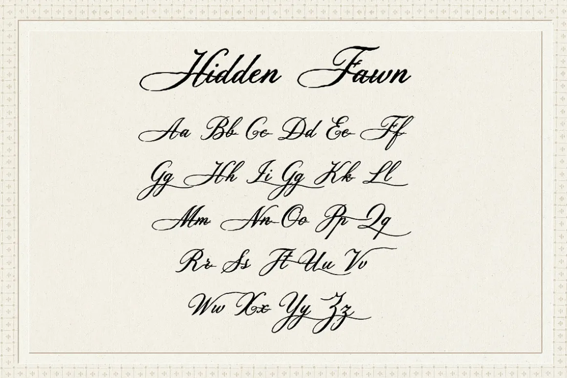 Hidden Fawn: Calligraphy Script Font