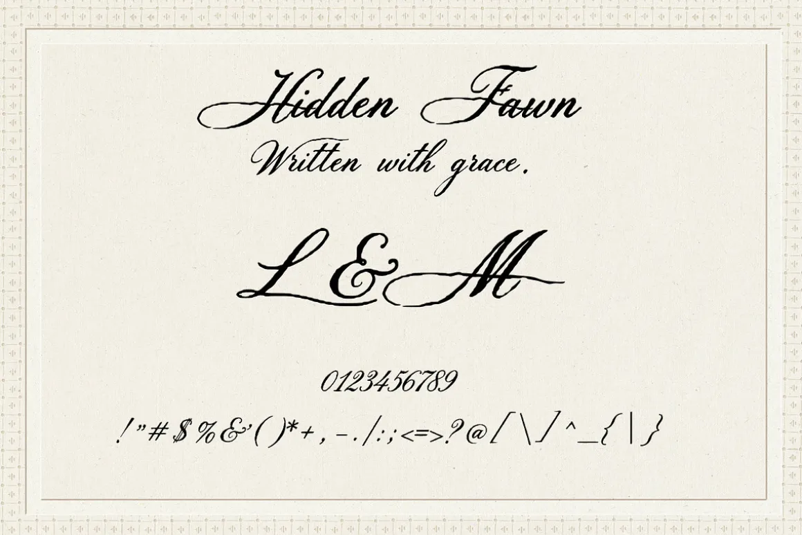 Hidden Fawn: Calligraphy Script Font