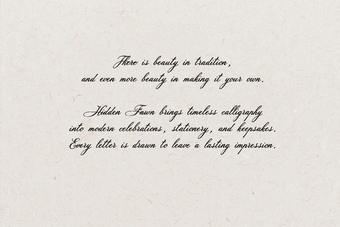 Hidden Fawn: Calligraphy Script Font