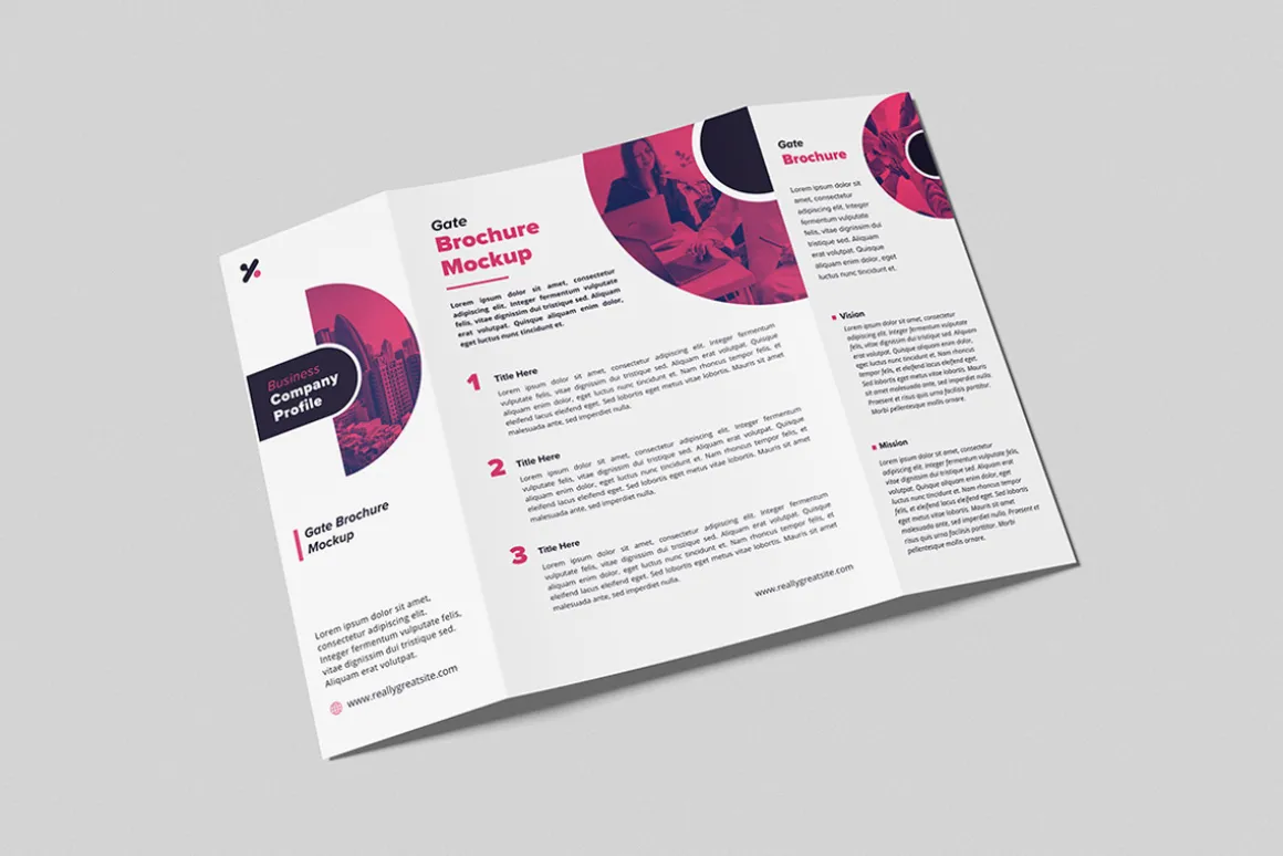 High Quality Gate Brochure Mockup