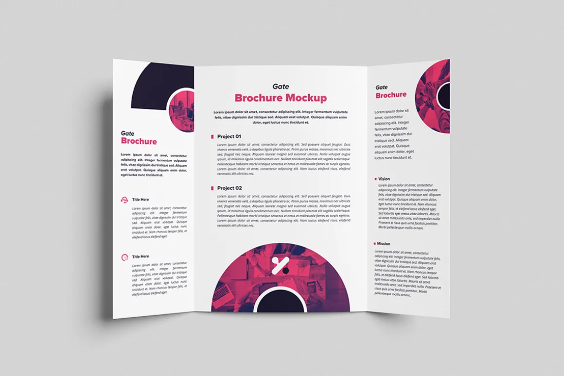 High Quality Gate Brochure Mockup