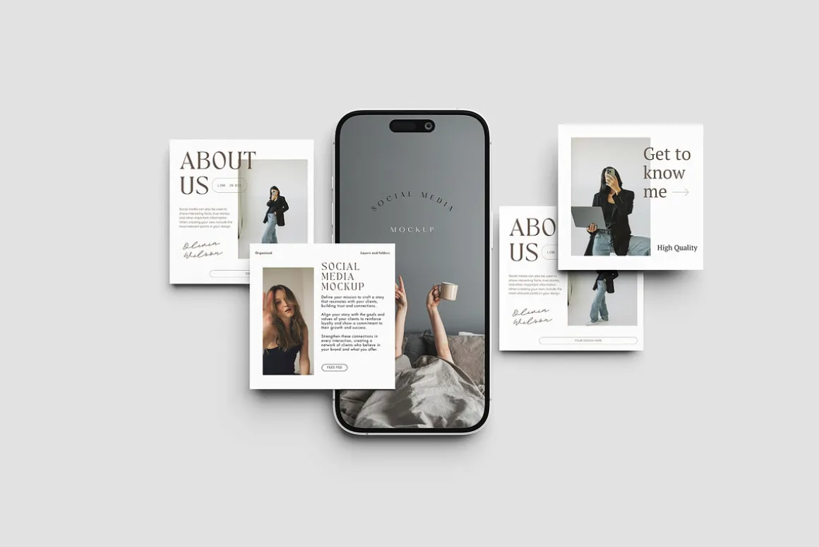 High Quality Social Media Mockup