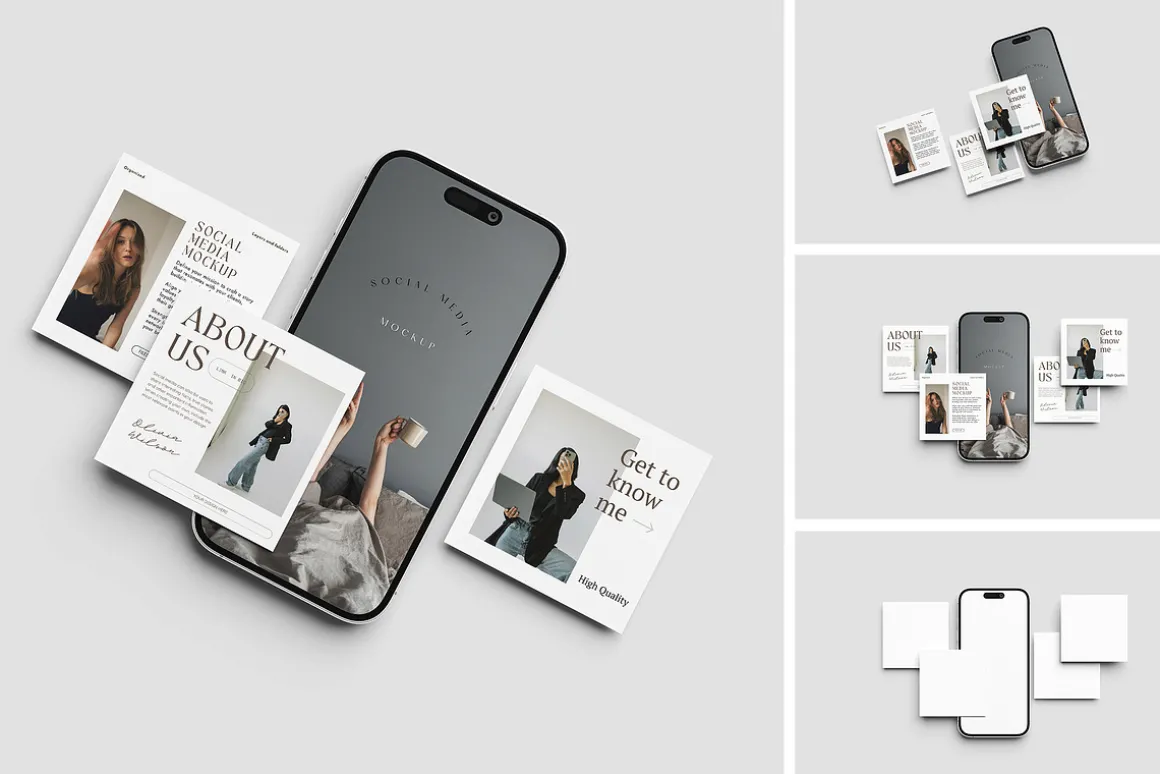 High Quality Social Media Mockup