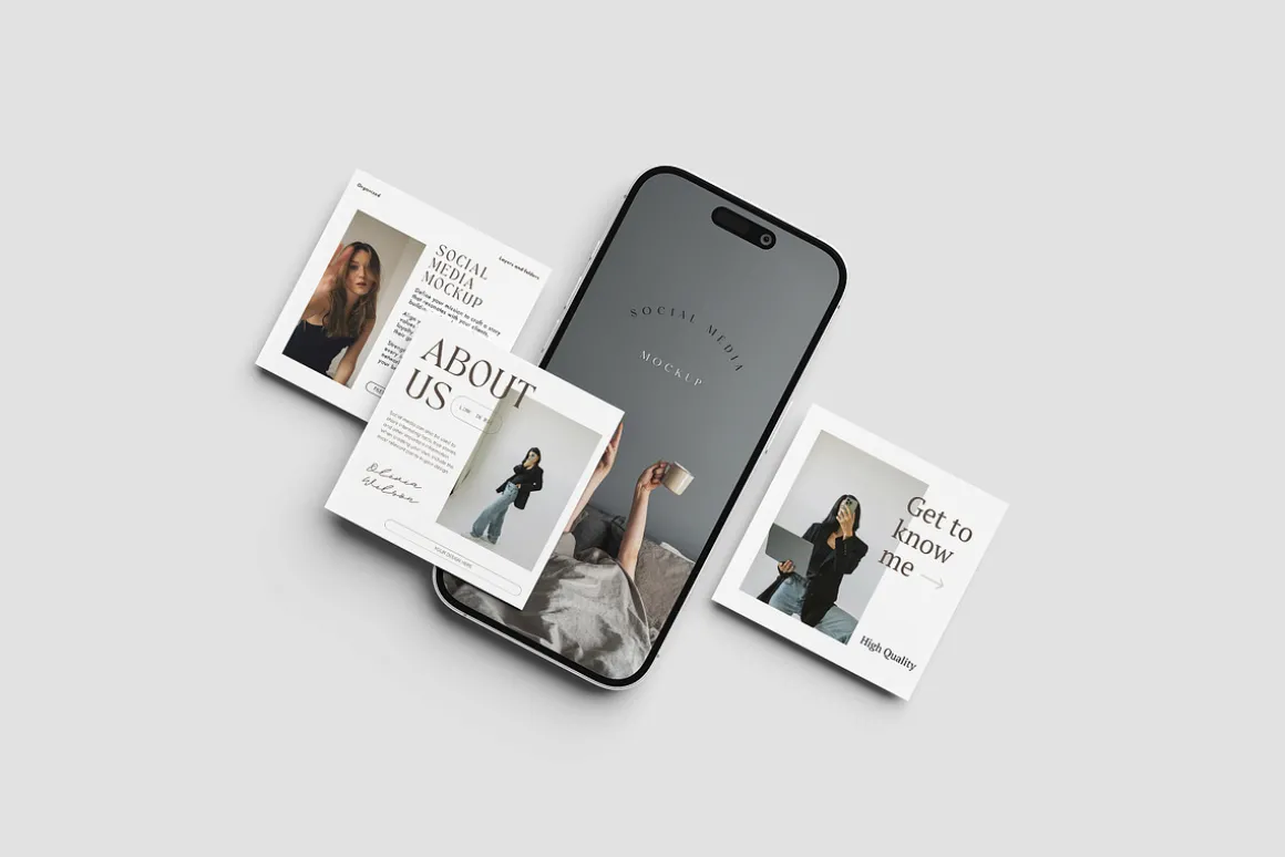 High Quality Social Media Mockup