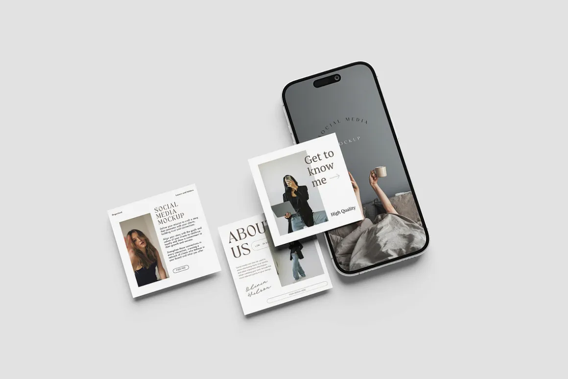 High Quality Social Media Mockup