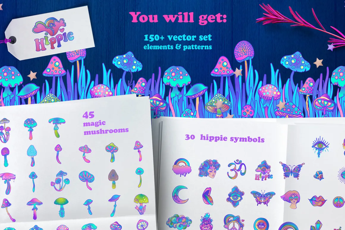 HIPPIE Set of 150+ vectors