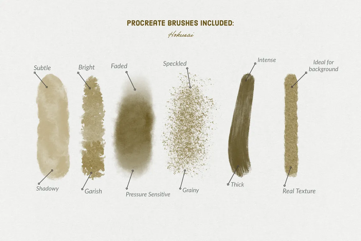 Hokusai's Procreate Brushes
