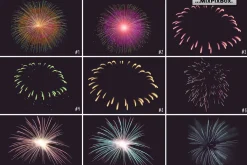 Holiday Fireworks Photo Overlays