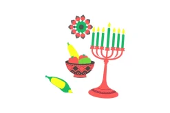 Holiday Candle Icons Set