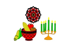 Holiday Candle Icons Set