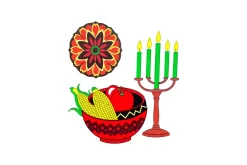 Holiday Candle Icons Set