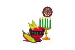 Holiday Candle Icons Set