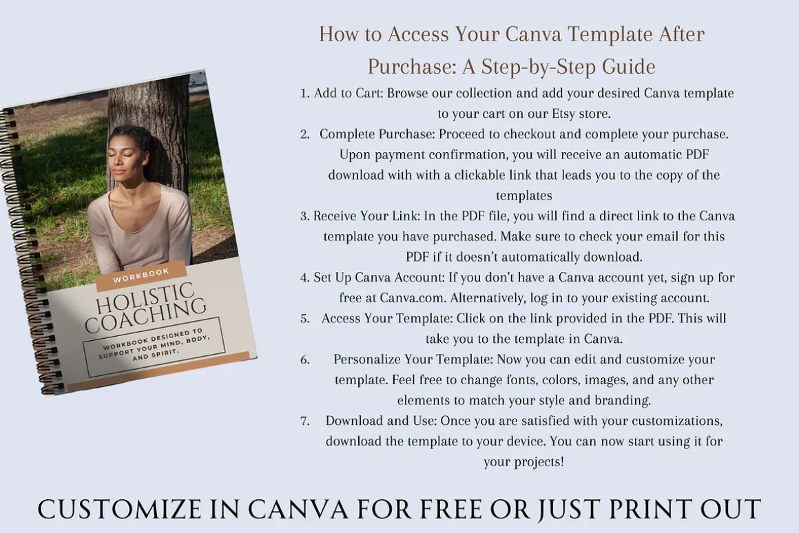 HOLISTIC COACHING WORKBOOK CANVA