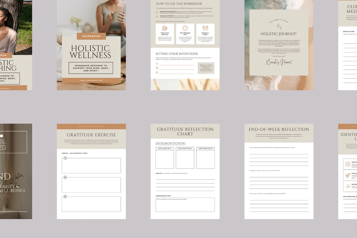 HOLISTIC COACHING WORKBOOK CANVA