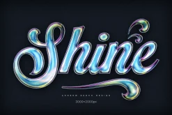 Holographic Text Logo Effects Bundle