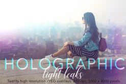 Holographic light leaks overlays