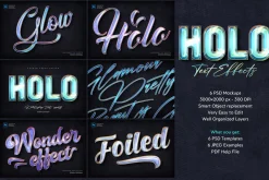 Holographic Text Effects