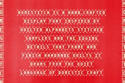 HomeStitch Hand Crafted Font