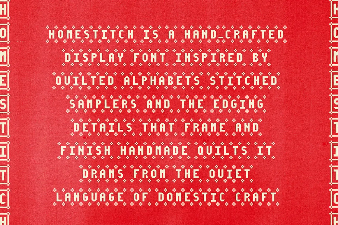HomeStitch Hand Crafted Font